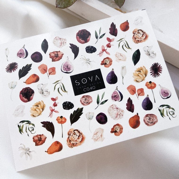 SOVA Nail sticker (Water Decals) C040 - Level Up Beauty Supply