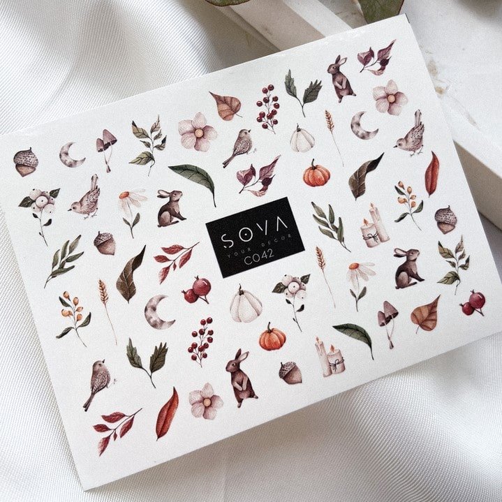 SOVA Nail sticker (Water Decals) C042 - Level Up Beauty Supply