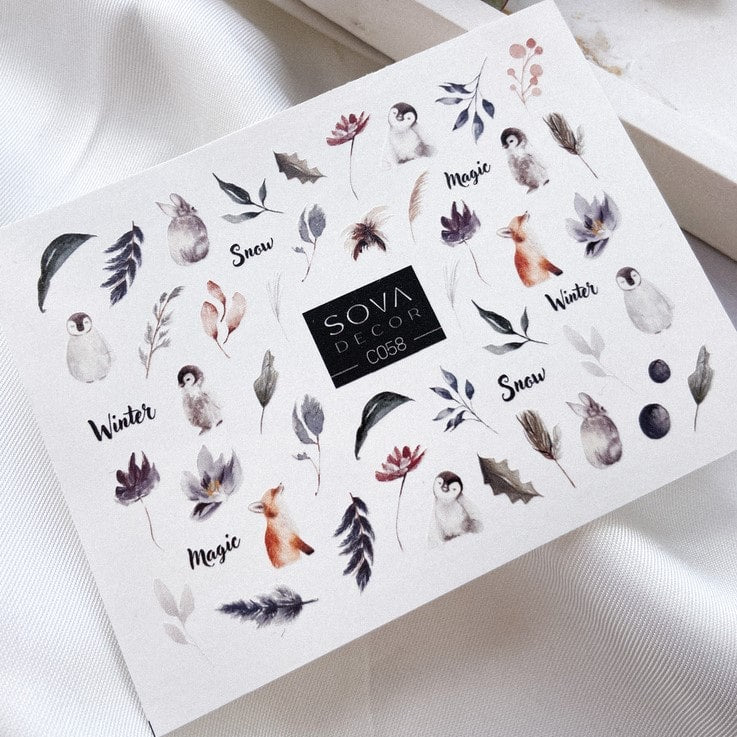 SOVA Nail sticker (Water Decals) C058 - Level Up Beauty Supply