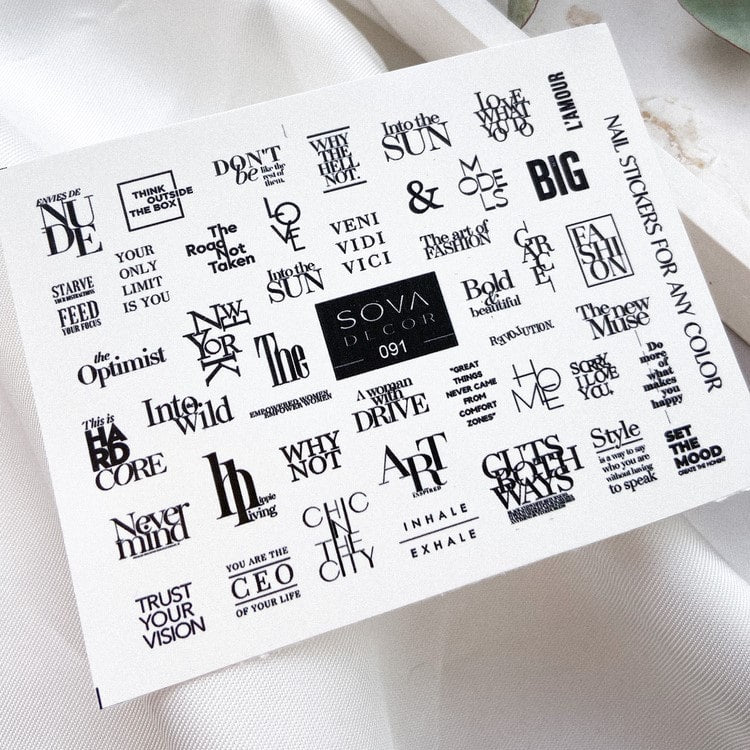 SOVA Nail sticker (Water Decals) C091 - Level Up Beauty Supply