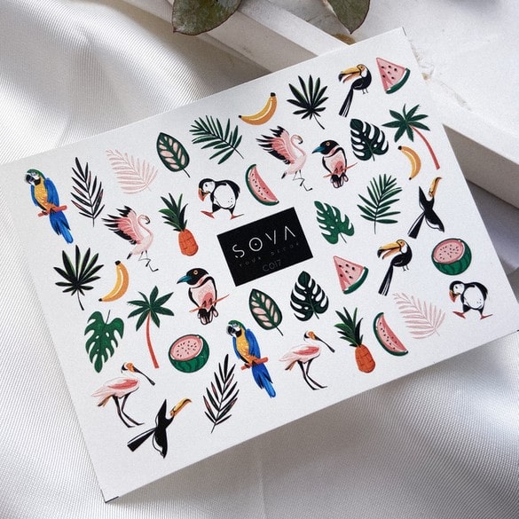 SOVA Nail sticker (Water Decals) C017