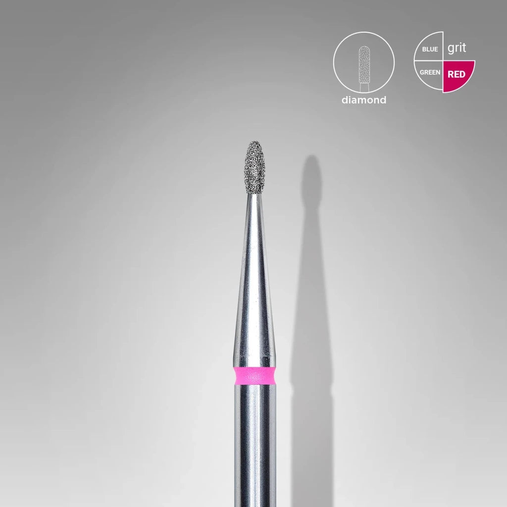 STALEKS Diamond Nail Drill Bit, Rounded Tip Bud 1.2 - Fine (FA50R012/3) - Level Up Beauty Supply
