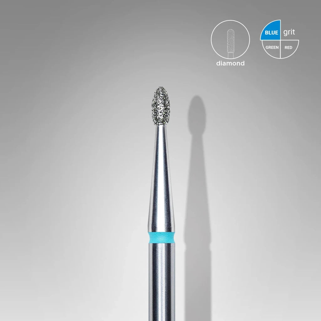 STALEKS Diamond Nail Drill Bit, Rounded Tip Bud 1.6 - Medium (FA50B016/3.4) - Level Up Beauty Supply
