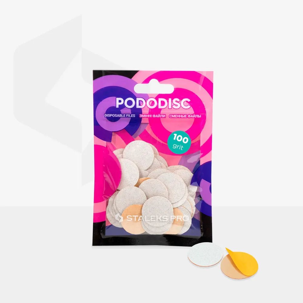 STALEKS Disposable files for PODODISC M (20mm), 50 pcs - Level Up Beauty Supply