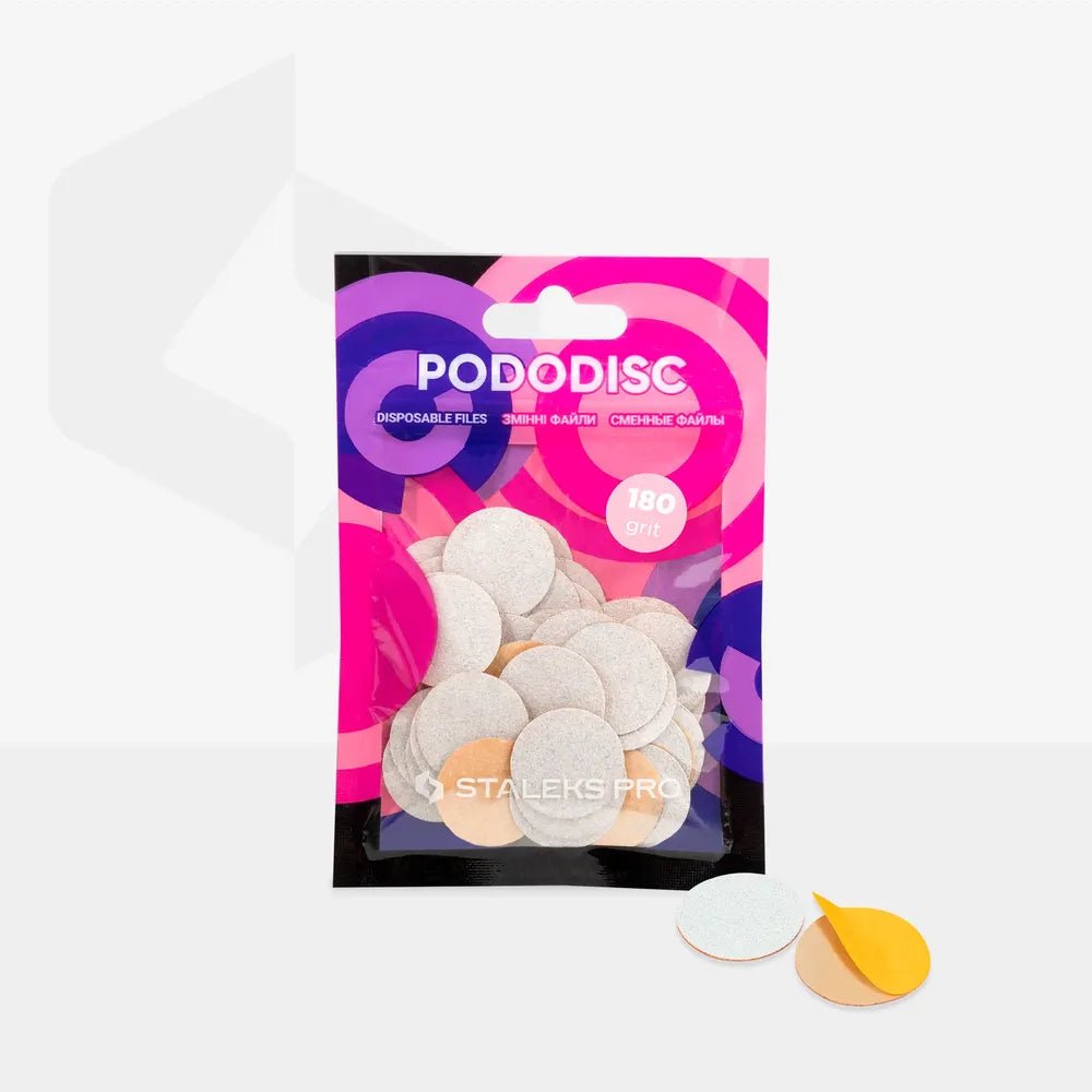STALEKS Disposable files for PODODISC M (20mm), 50 pcs - Level Up Beauty Supply