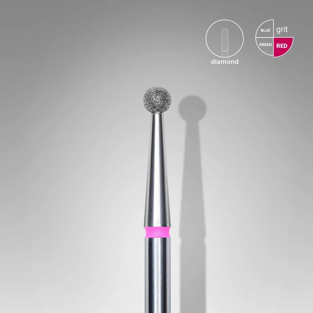 STALEKS PRO Diamond Nail Drill Bit, Ball 2.5 - Fine (FA01R025) - Level Up Beauty Supply