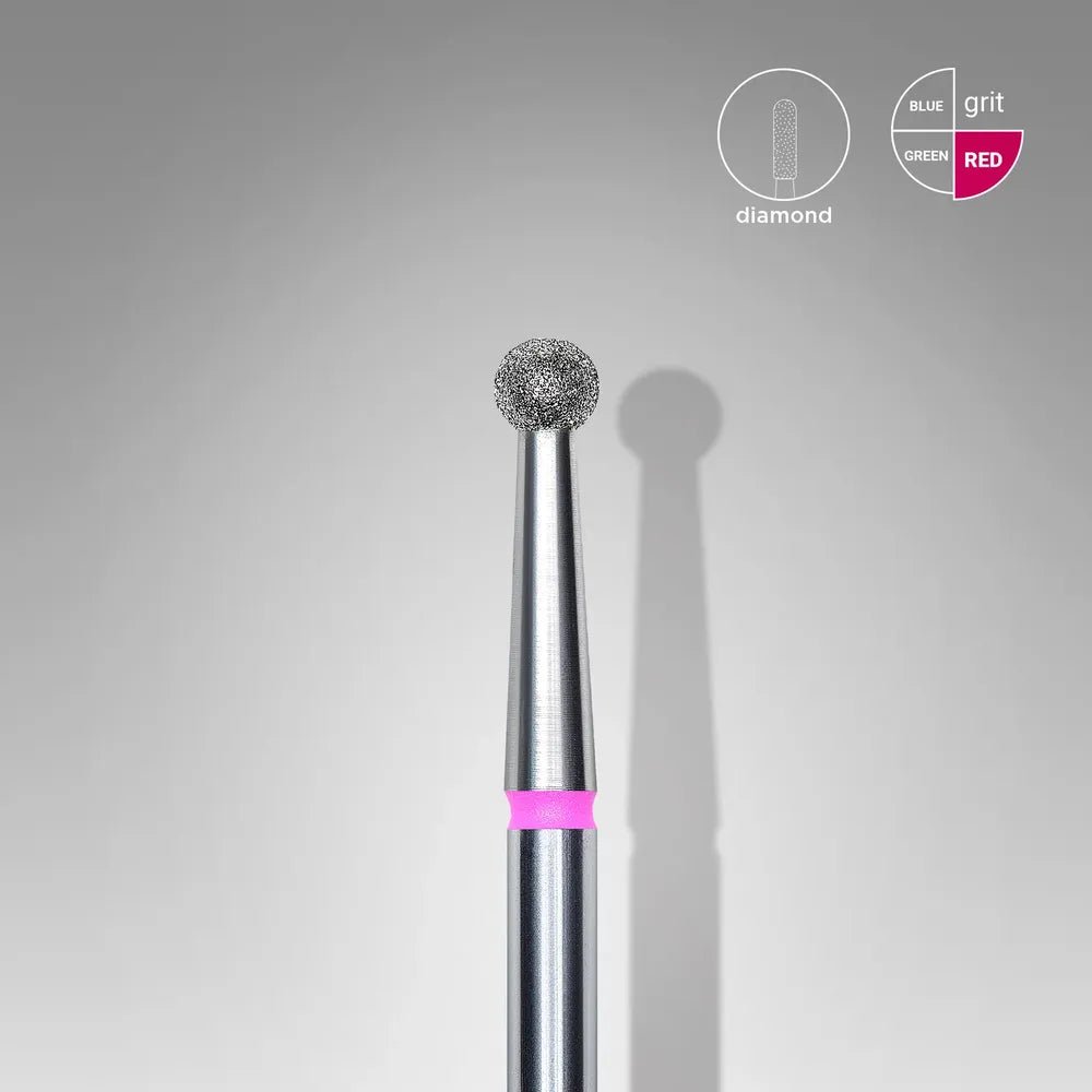 STALEKS PRO Diamond Nail Drill Bit, Ball 2.7 - Fine (FA01R027) - Level Up Beauty Supply