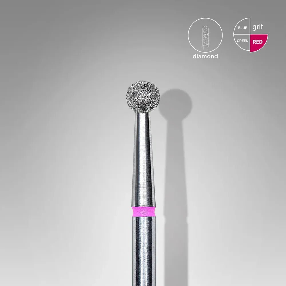 STALEKS PRO Diamond Nail Drill Bit, Ball 3.5 - Fine (FA01R035) - Level Up Beauty Supply