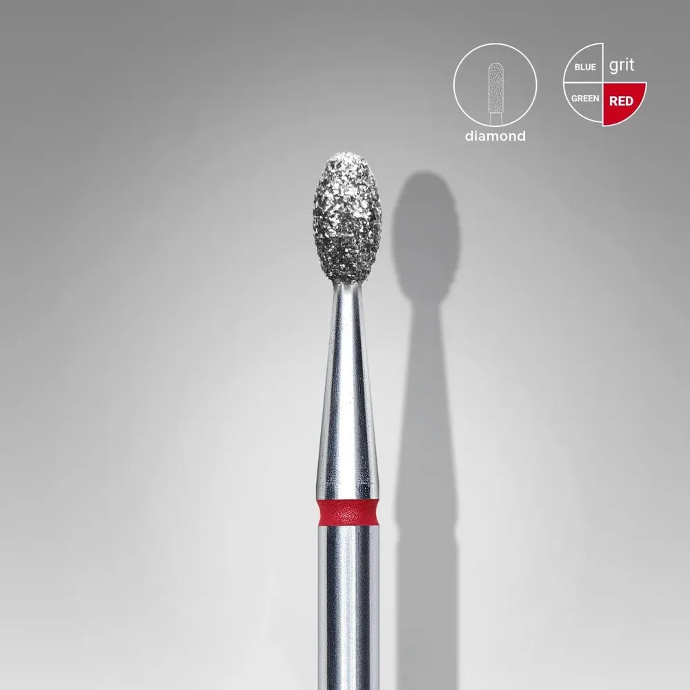STALEKS PRO Diamond Nail Drill Bit, Olive 2.5 - Fine (FA130R025/5) - Level Up Beauty Supply