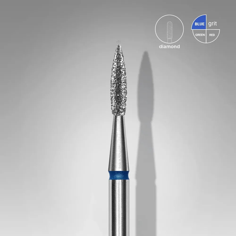 STALEKS PRO Diamond Nail Drill Bit, Pointed Flame 1.8 - Medium (FA11B018/8) - Level Up Beauty Supply
