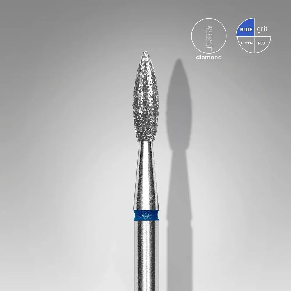 STALEKS PRO Diamond Nail Drill Bit, Pointy Flame 2.3 - Medium (FA11B023/8) - Level Up Beauty Supply