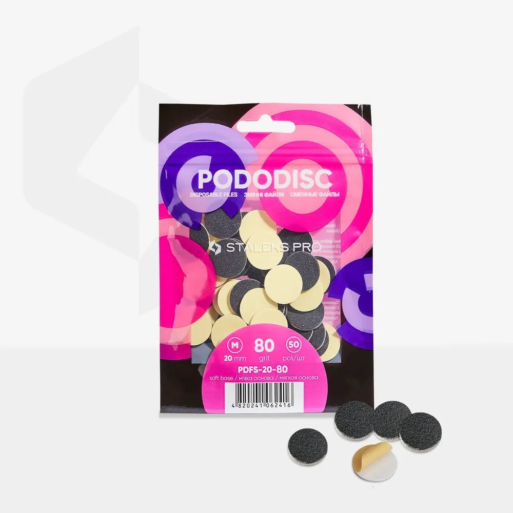 STALEKS PRO Disposable foam - based files for PODODISC M (20 mm) 50 pcs - Level Up Beauty Supply