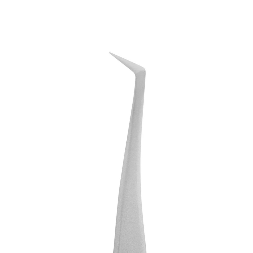 STALEKS Professional Eyelash Tweezers EXPERT 40 TYPE 12 (L - shaped, 65') - Level Up Beauty Supply