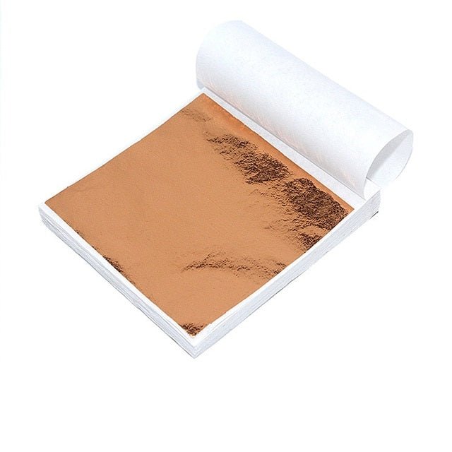 Shiny Foil Sheets for Nail Decor, 100pcs, Rose Gold - Level Up Beauty Supply
