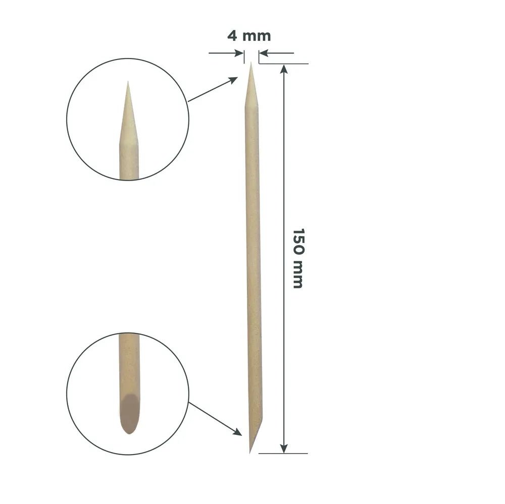 Staleks Orange stick EXPERT wooden 150 mm (100 pcs) - Level Up Beauty Supply