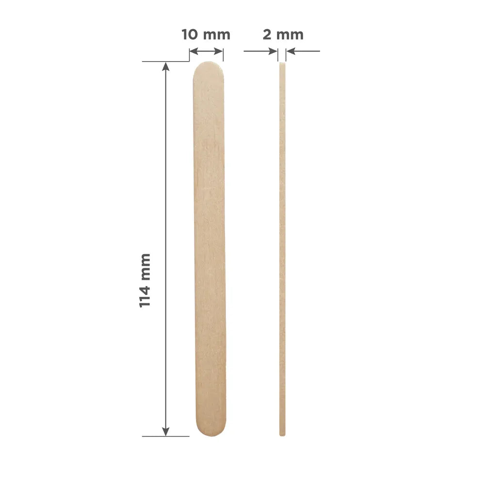 Wooden wax applicator stick EXPERT 114x10 mm (100 pcs)