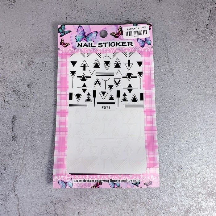 Sticker, Geometric Black & White - Level Up Beauty Supply