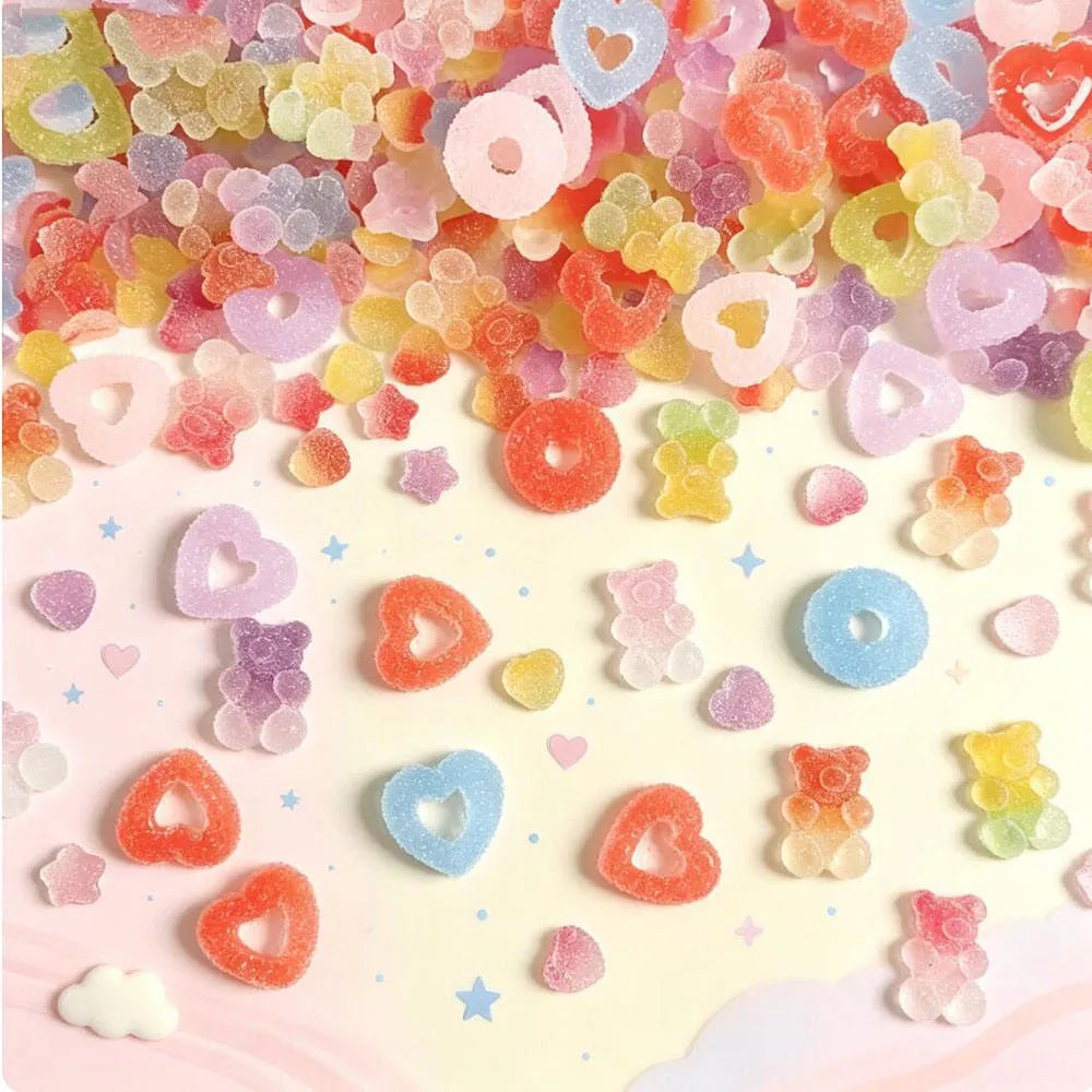 Sugar Gummy Nail Charms, 50pcs
