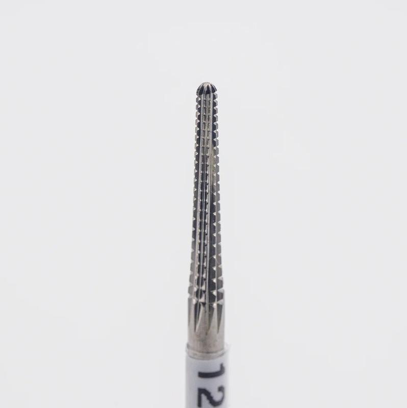 Tungsten Carbide drill bit, Thin Rounded Cone, Coarse (12 - 3 - 6) - Level Up Beauty Supply