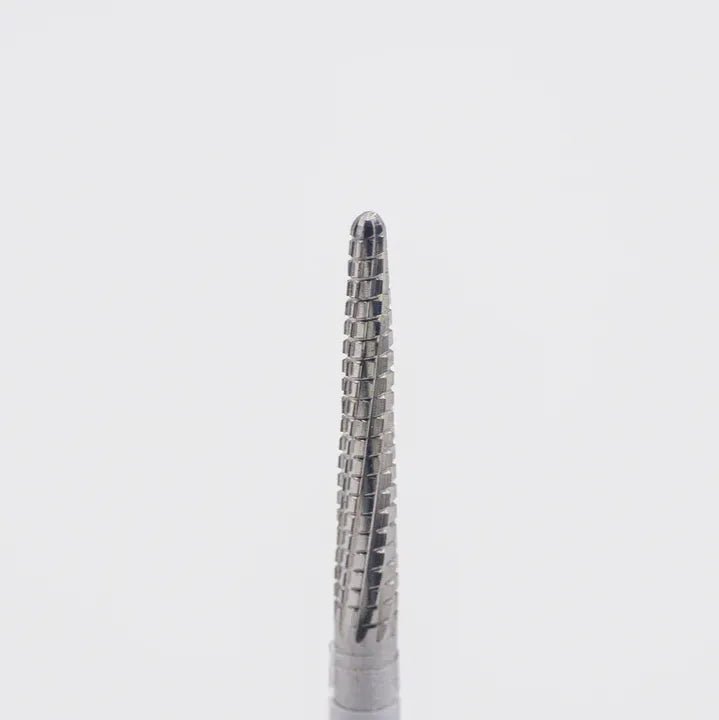 Tungsten Carbide nail drill bit, Thin Rounded Cone, Medium (4 - 3 - 8) - Level Up Beauty Supply