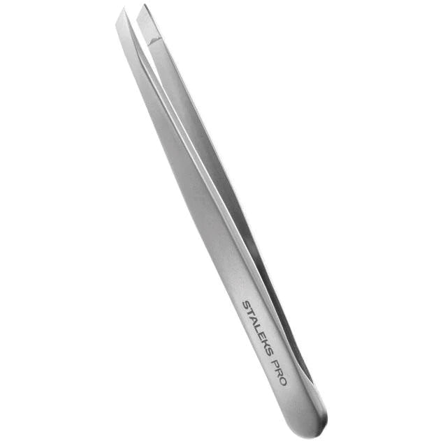 Tweezers with Slant Tip STALEKS EXPERT 10, Type 3 - Level Up Beauty Supply
