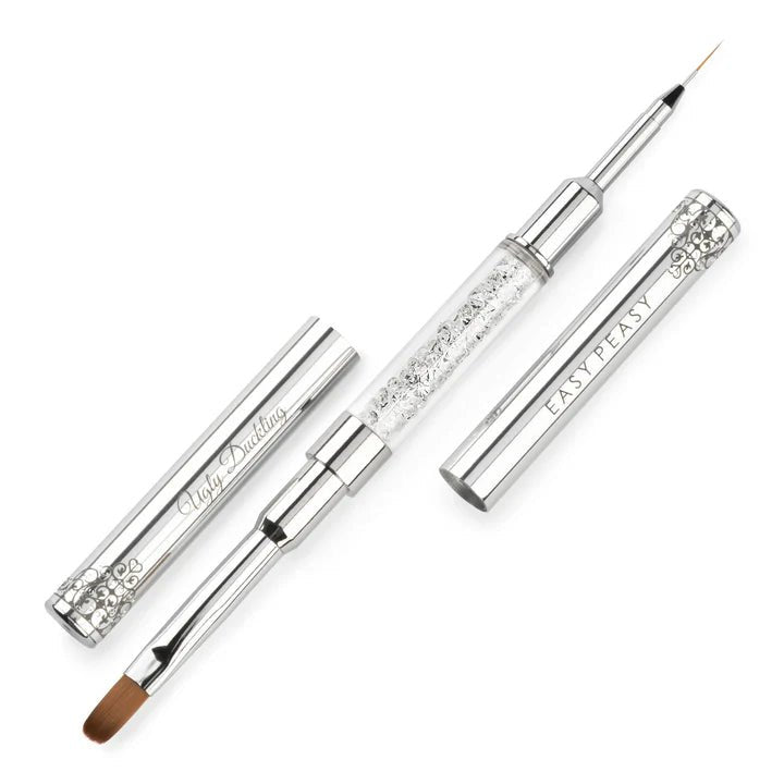 Ugly Duckling - Crystal Easy Peasy Brush, Chrome - Level Up Beauty Supply