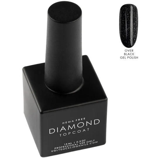Ugly Duckling Diamond HEMA free No wipe Top Coat, 15 ml - Level Up Beauty Supply