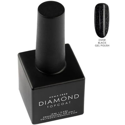 Ugly Duckling Diamond HEMA free No wipe Top Coat, 15 ml - Level Up Beauty Supply