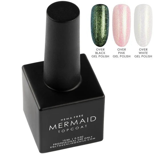 Ugly Duckling Mermaid HEMA - Free No Wipe Top Coat, 15ml - Level Up Beauty Supply