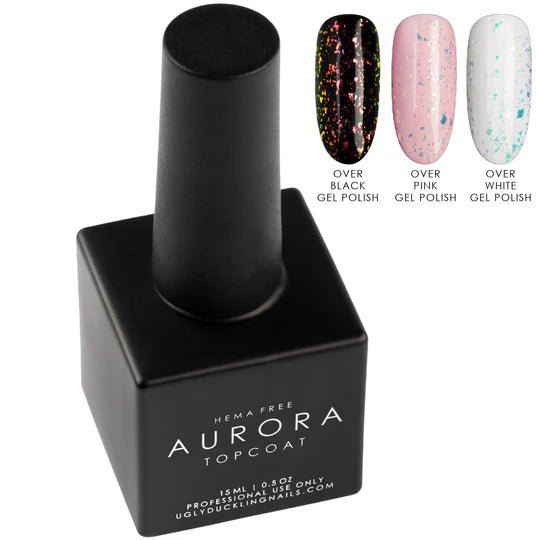 Ugly Duckling No Wipe Top Coat Aurora (HEMA free), 15ml - Level Up Beauty Supply