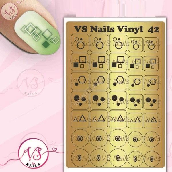 VS - Nails Airbrush & Aeropuffing stencil Vinyl 42 - Level Up Beauty Supply