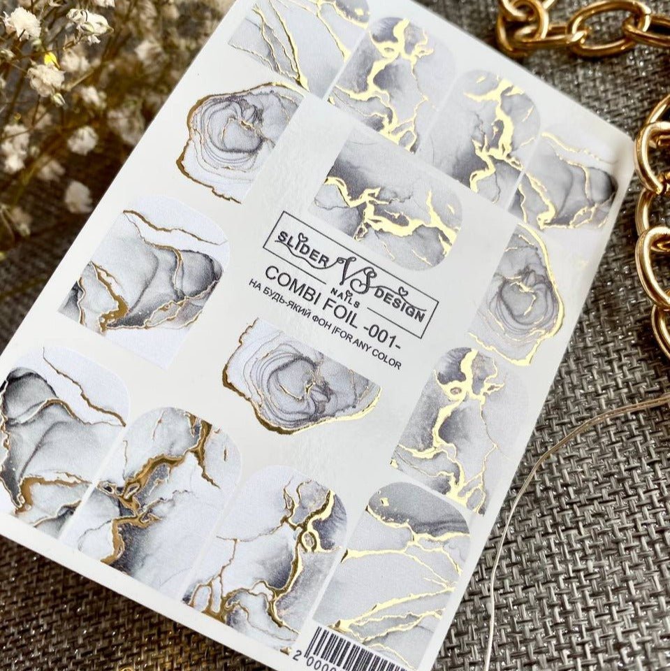 VS - Nails Slider Combi Foil - 001 - Level Up Beauty Supply
