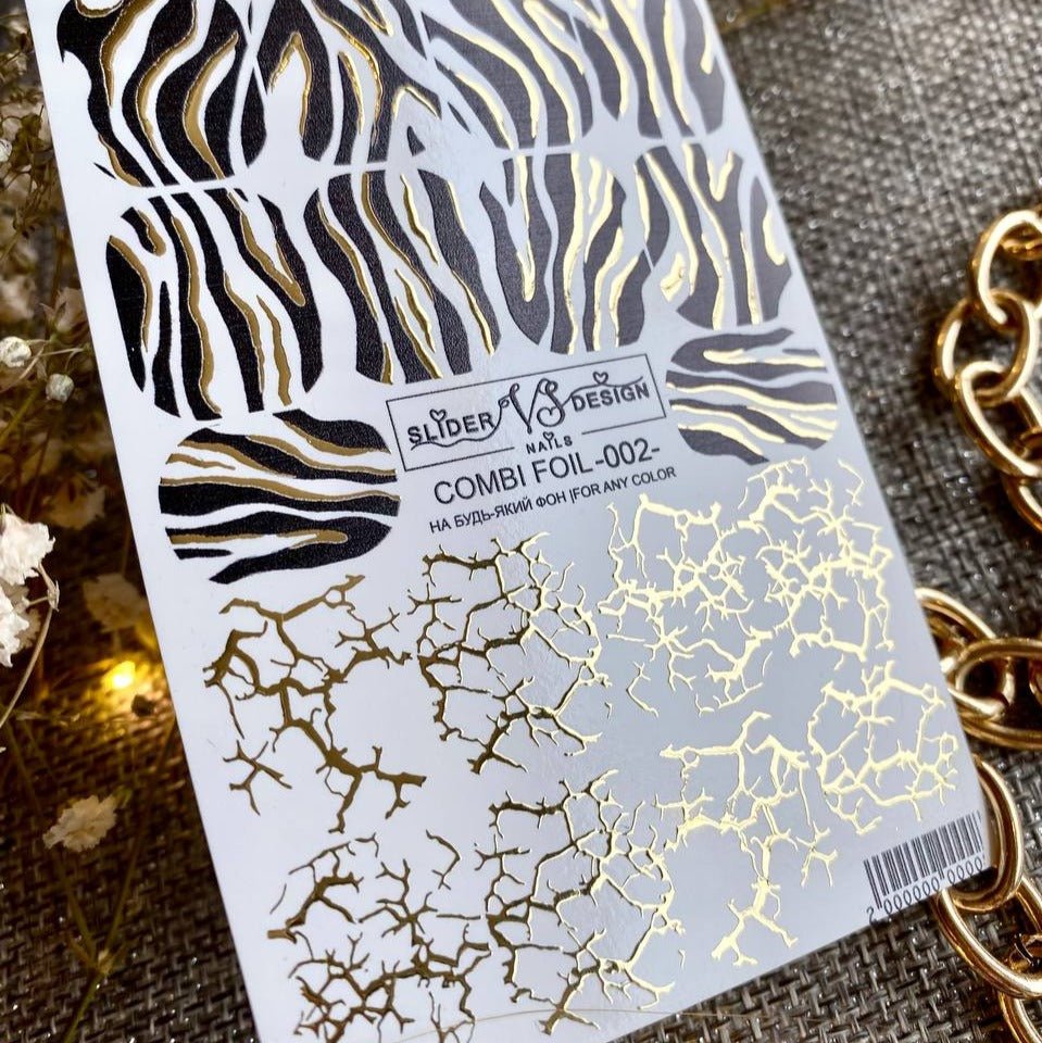 VS - Nails Slider Combi Foil - 002 Gold - Level Up Beauty Supply