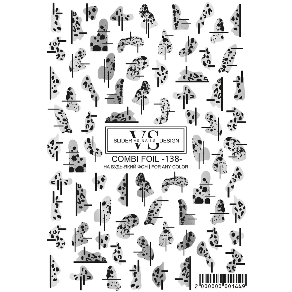 VS - Nails Slider Combi Foil - 138 (Silver Foil) - Level Up Beauty Supply