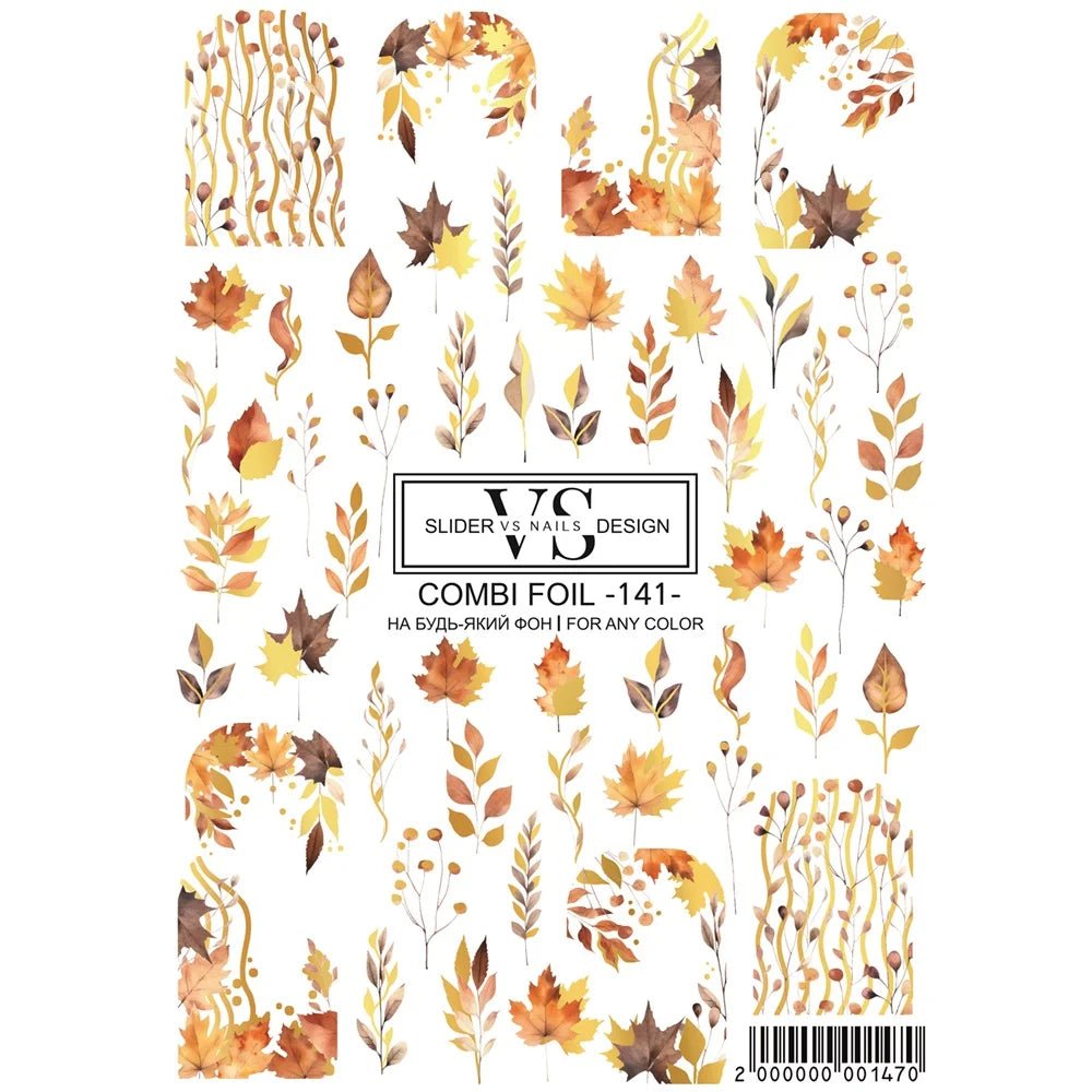 VS - Nails Slider Combi Foil - 141 (Gold Foil) - Level Up Beauty Supply