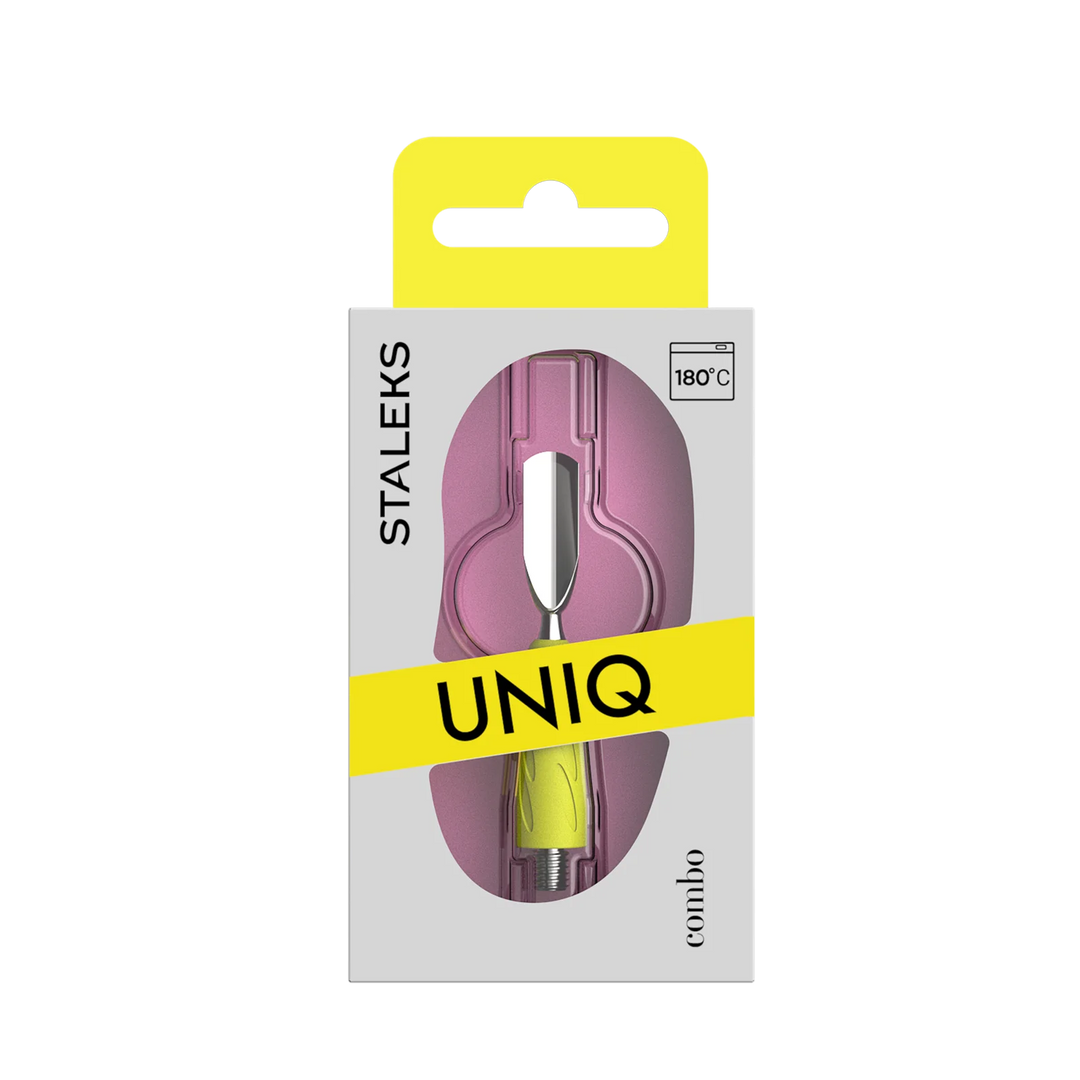 Staleks Interchangeable Attachment Combo UNIQ 16 rounded narrow pusher (yellow)