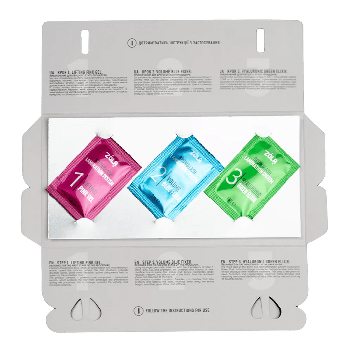 ZOLA - Color Lab Set for Lamination in Sachet (3 x 1 ml) - Level Up Beauty Supply