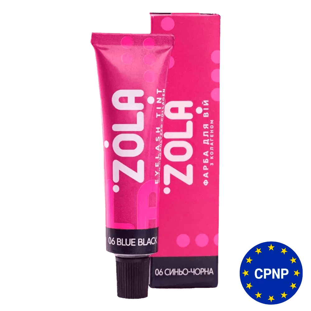 ZOLA Eyebrow Tint With Collagen 06 Blue - Black 15 ml - Level Up Beauty Supply