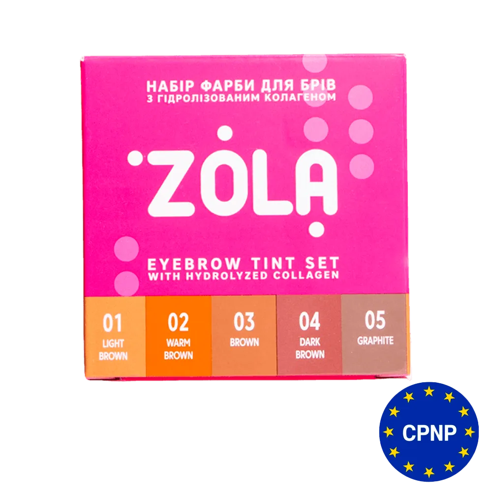 ZOLA Set of Eyebrow Tint With Collagen Sachet (5 colors)