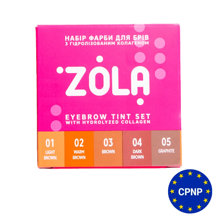 ZOLA Set of Eyebrow Tint With Collagen Sachet (5 colors)