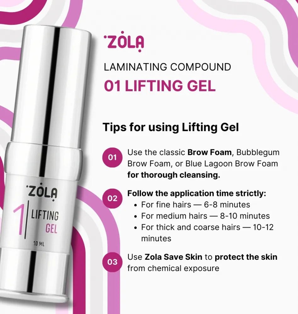 ZOLA Laminating compound 01 Lifting gel (Silver) 10 ml - Level Up Beauty Supply
