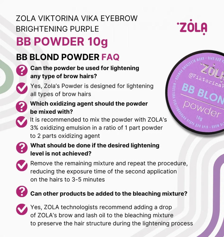ZOLA x Viktorina Vika Eyebrow Brightening Purple BB Powder 10 g