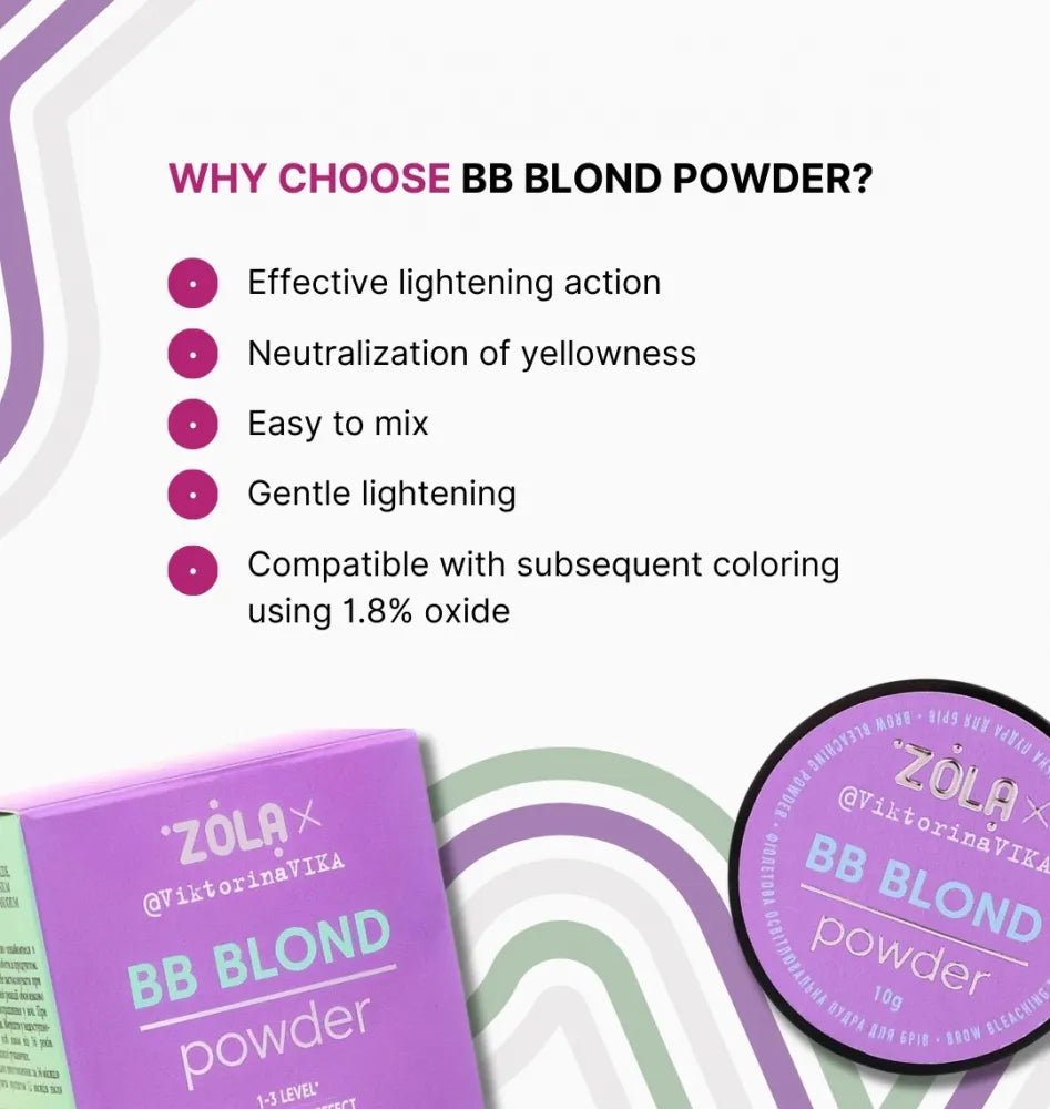 ZOLA x Viktorina Vika Eyebrow Brightening Purple BB Powder 10 g - Level Up Beauty Supply