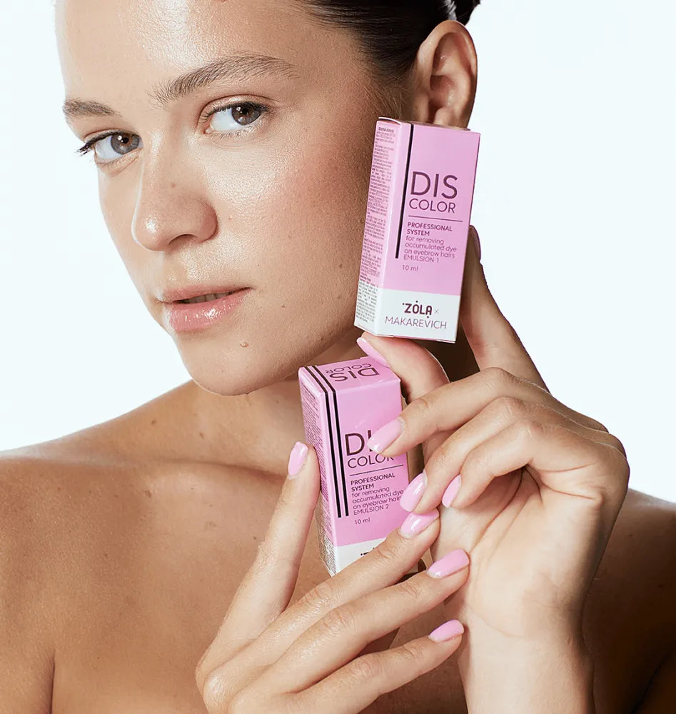 ZOLA DISCOLOR Professional system for removing accumulated dye from eyebrow hairs Emulsion 1, 10ml