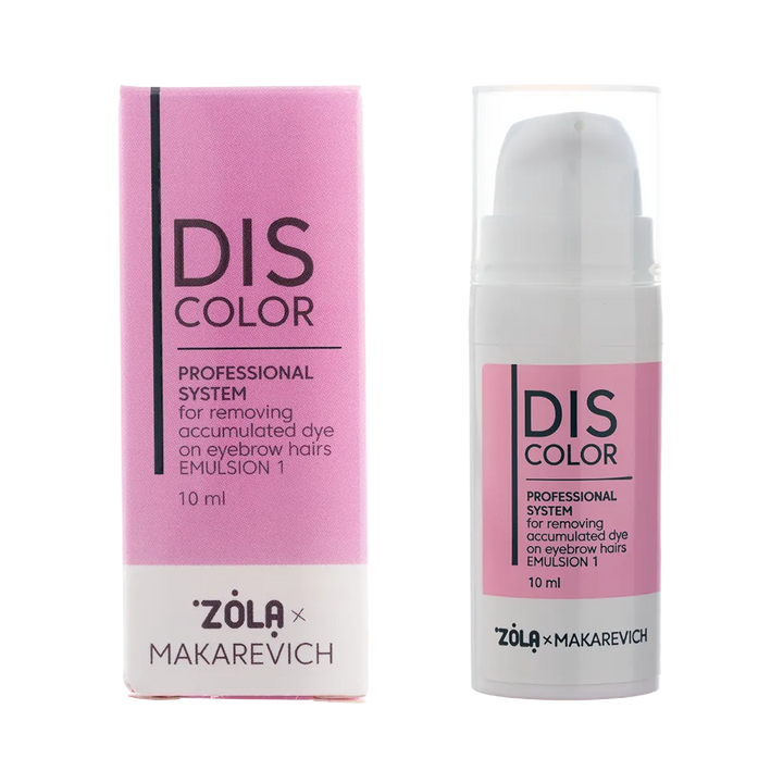 ZOLA DISCOLOR Professional system for removing accumulated dye from eyebrow hairs Emulsion 1, 10ml
