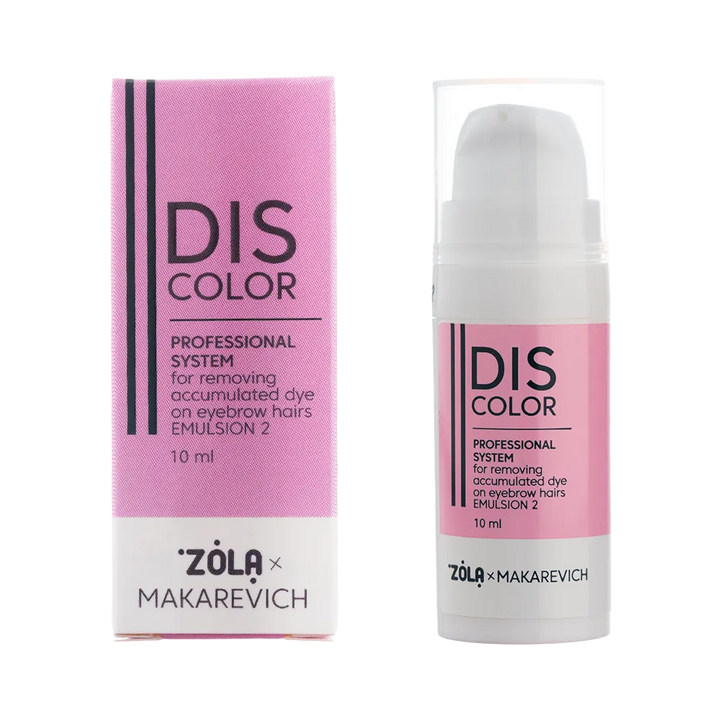 ZOLA DISCOLOR Professional system for removing accumulated dye from eyebrow hairs Emulsion 2, 10 ml
