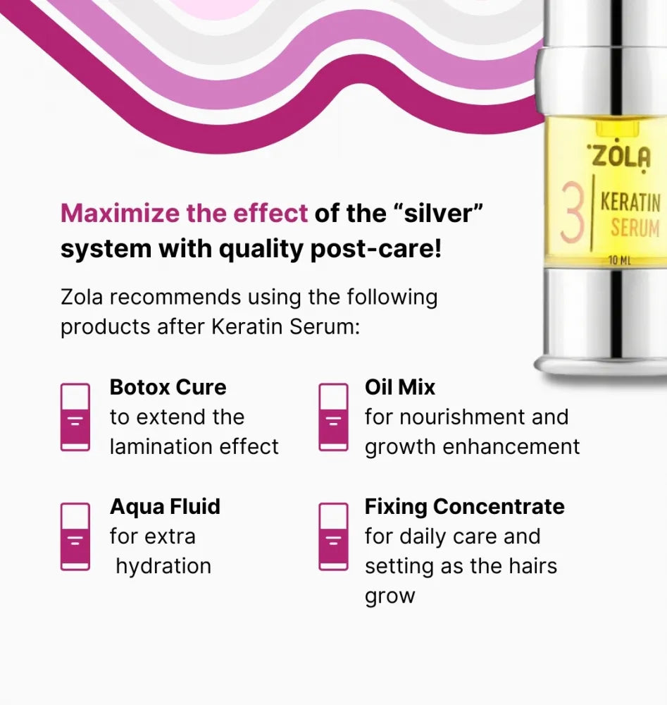 ZOLA Laminating compound 03 Keratin Serum (Silver) 10 ml