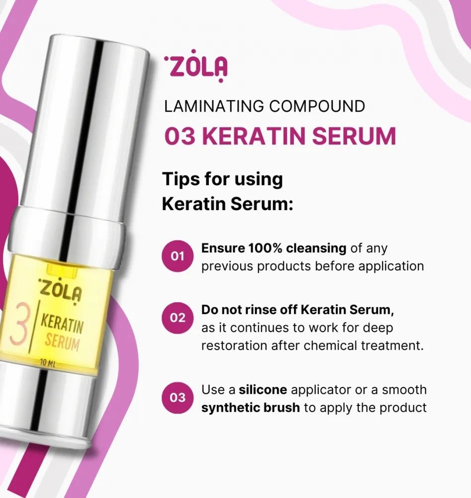 ZOLA Laminating compound 03 Keratin Serum (Silver) 10 ml - Level Up Beauty Supply