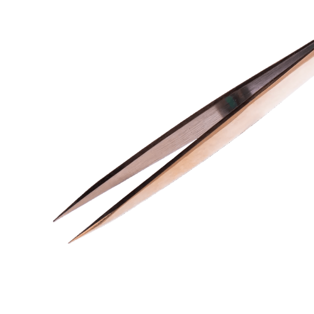 ZOLA Professional Pointed Eyebrow Tweezers GOLD - Level Up Beauty Supply