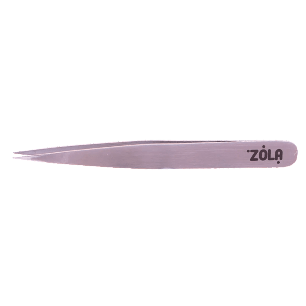 ZOLA Professional Pointed Eyebrows Tweezers SILVER - Level Up Beauty Supply
